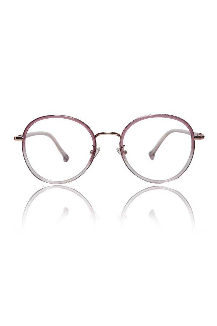 Jodykoes® Premium Series Round Eyewear Eyeglasses Spectacles Frame for Men and Women (Rose)
