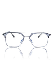 Jodykoes® Premium Series Classic Vintage Eyewear Eyeglasses Spectacles with Blue Light Anti Glare Glasses Frame for Men and Women (Transparent)