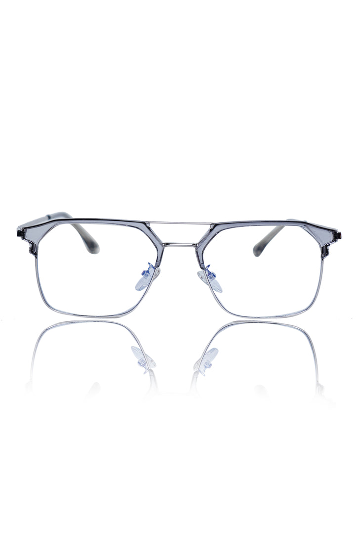 Jodykoes® Premium Series Classic Vintage Eyewear Eyeglasses Spectacles with Blue Light Anti Glare Glasses Frame for Men and Women (Transparent)