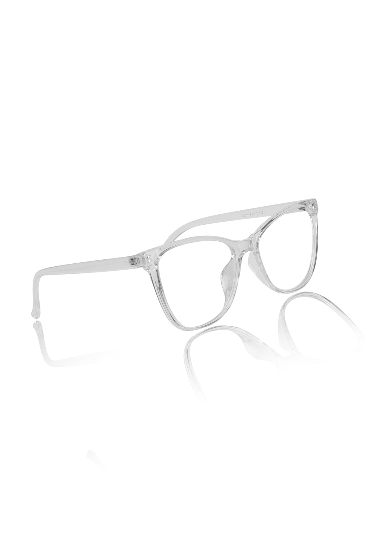 Jodykoes® Stylish Looking Over size Cat Eye Spectcale Frame | Anti Glare Computer Protection Eyewear Eyeglasses For Women (Transparent)