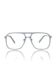 Jodykoes® Premium Series Double Bar Eyewear Eyeglasses Spectacles Frame for Men and Women (Flagship Grey)