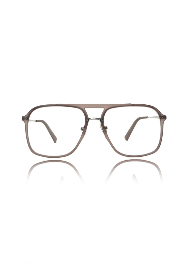 Jodykoes® Premium Series Double Bar Eyewear Eyeglasses Spectacles Frame for Men and Women (Matte Grey)