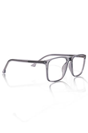 Jodykoes® Premium Series Pure Acetate Sheet Rectangle Eyewear Frame | Modern Fashionable Trending Spectacle Eyeglasses For Men and Women (Ash Grey)