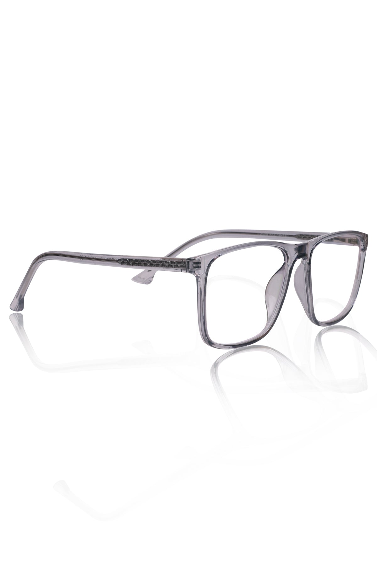 Jodykoes® Premium Series Pure Acetate Sheet Rectangle Eyewear Frame | Modern Fashionable Trending Spectacle Eyeglasses For Men and Women (Ash Grey)