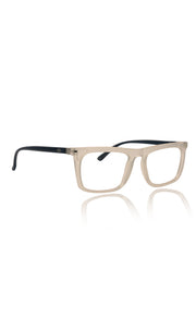 Jodykoes® Colour Frame Series Stylish Spectacle Frames for Men | Blue Rays Protection Rectangle Eyewear with Anti Glare Glasses for Men and Women (Matte Transparent)