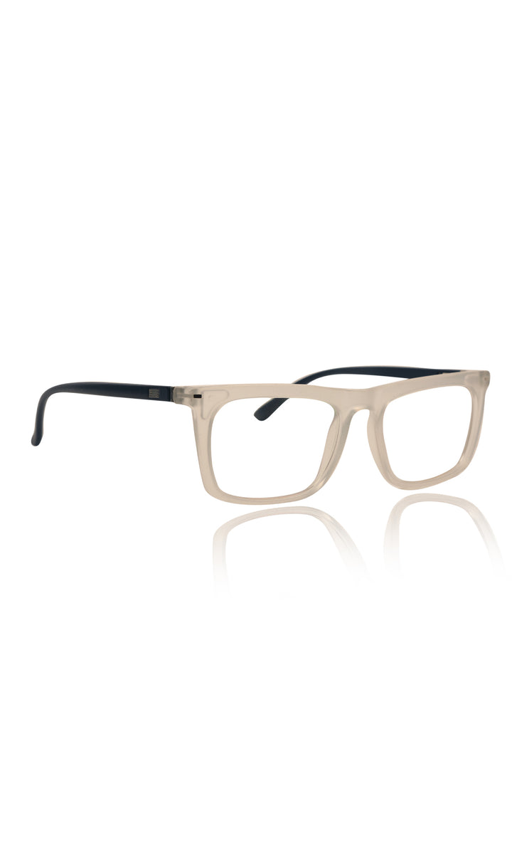 Jodykoes® Colour Frame Series Stylish Spectacle Frames for Men | Blue Rays Protection Rectangle Eyewear with Anti Glare Glasses for Men and Women (Matte Transparent)