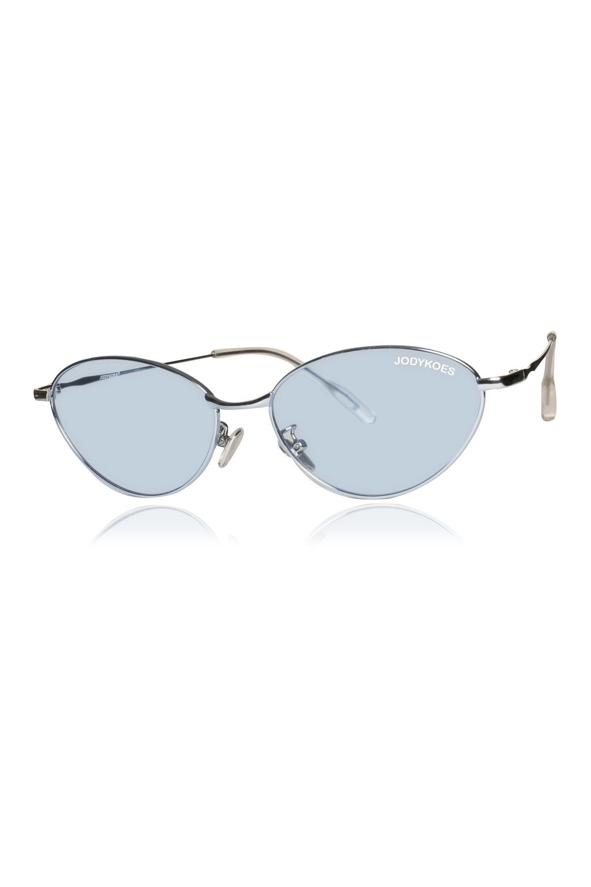 Jodykoes Legacy Metal Cat Eye Sunglasses – UV400 Protection (Blue)