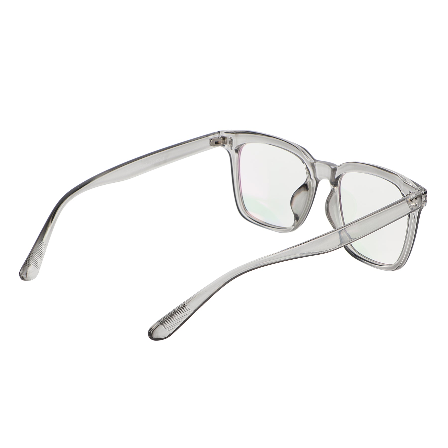 Jodykoes Square Transparent Type Look Stylish Frame (Grey Transparent)