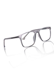 Jodykoes® Premium Series Pure Acetate Sheet Rectangle Eyewear Frame | Modern Fashionable Trending Spectacle Eyeglasses For Men and Women (Ash Grey)