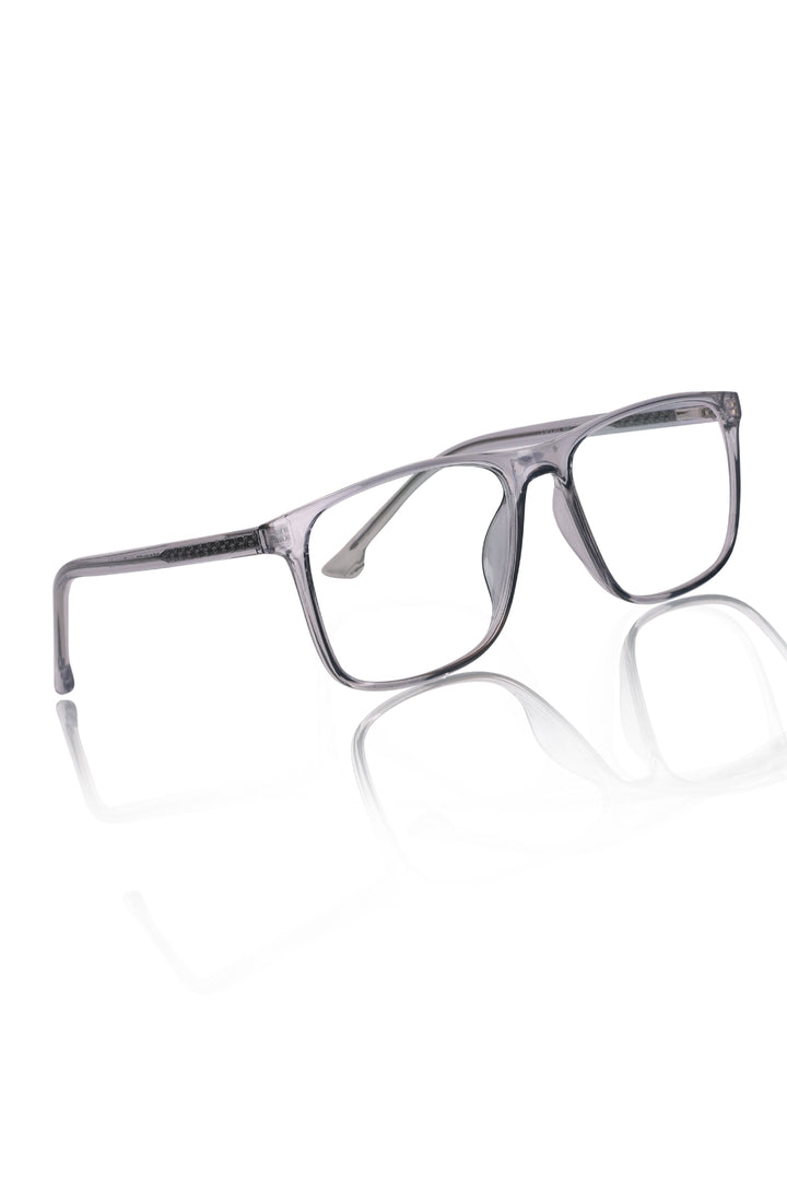 Jodykoes® Premium Series Pure Acetate Sheet Rectangle Eyewear Frame | Modern Fashionable Trending Spectacle Eyeglasses For Men and Women (Ash Grey)