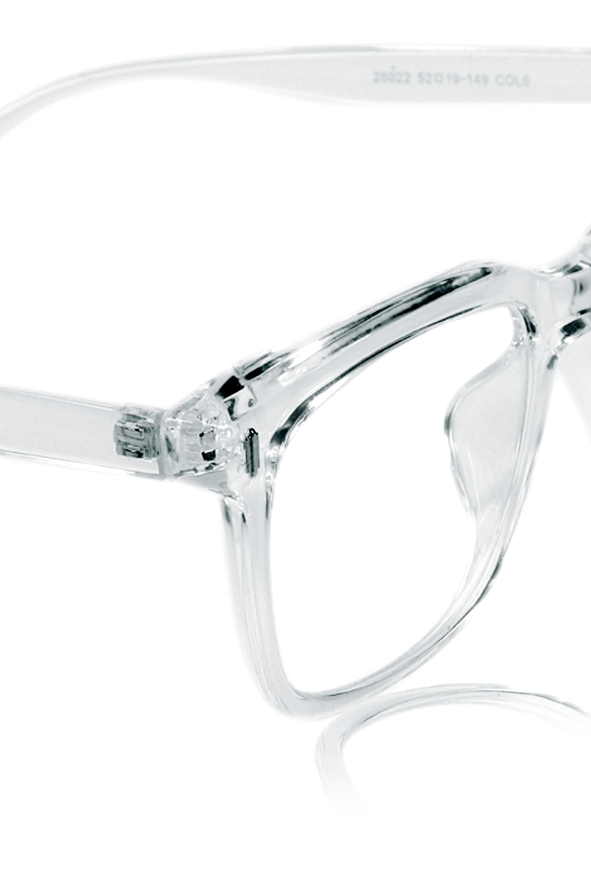 Jodykoes® Premium Series Square Transparent Eyeglasses Frame | Anti Glare Eyewear Spectacles For Men and Women (Transparent) - Jodykoes ®