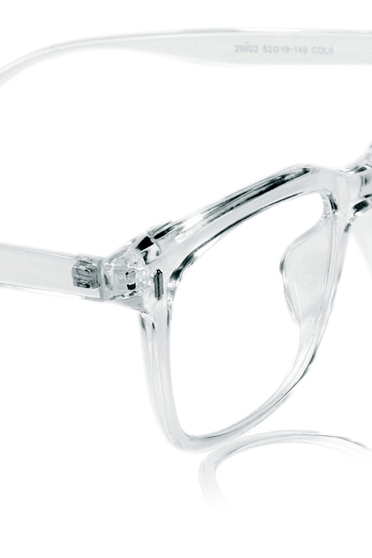 Jodykoes® Premium Series Square Transparent Eyeglasses Frame | Anti Glare Eyewear Spectacles For Men and Women (Transparent)