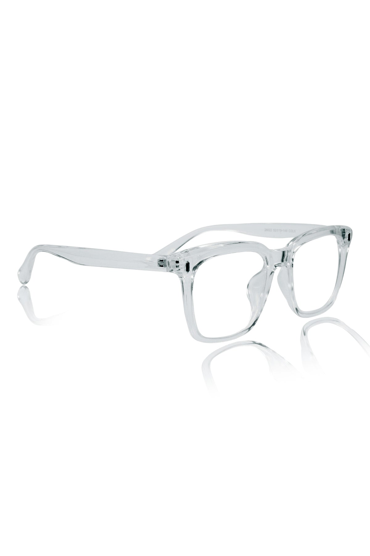 Jodykoes® Premium Series Square Transparent Eyeglasses Frame | Anti Glare Eyewear Spectacles For Men and Women (Transparent)