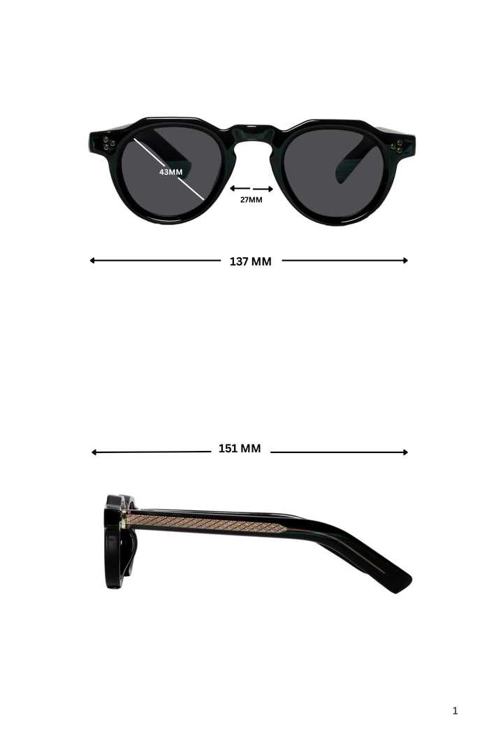 Jodykoes Legacy Flat-Top Sunglasses – UV400 Polarized (Black)