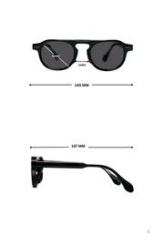 Jodykoes Legacy Round Aviator Sunglasses – UV400 Polarized (Black)