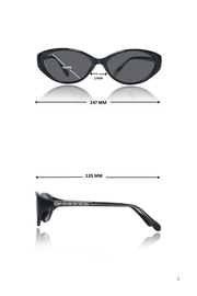 Jodykoes Legacy Cat Eye Sunglasses – UV400 Polarized (Black)