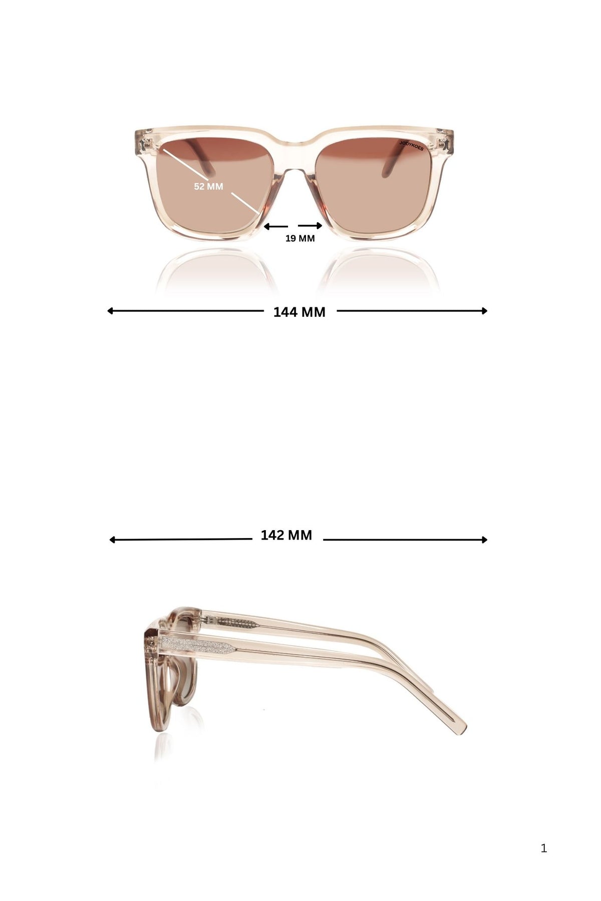 Jodykoes Legacy Premium Square Polarized Pure Acetate Sunglasses