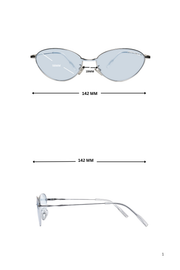Jodykoes Legacy Metal Cat Eye Sunglasses – UV400 Protection (Blue)