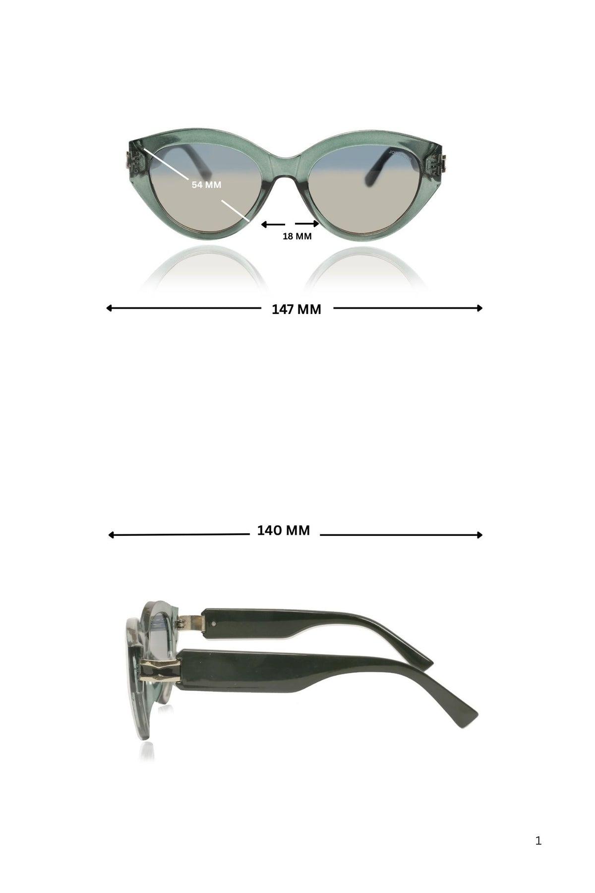 Jodykoes Legacy Premium Cat Eye UV400 Protection Sunglasses