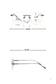 Jodykoes Luxury Pure Titanium Geometric Rimless Frame | High Quality Lightweight Square Optical Frame