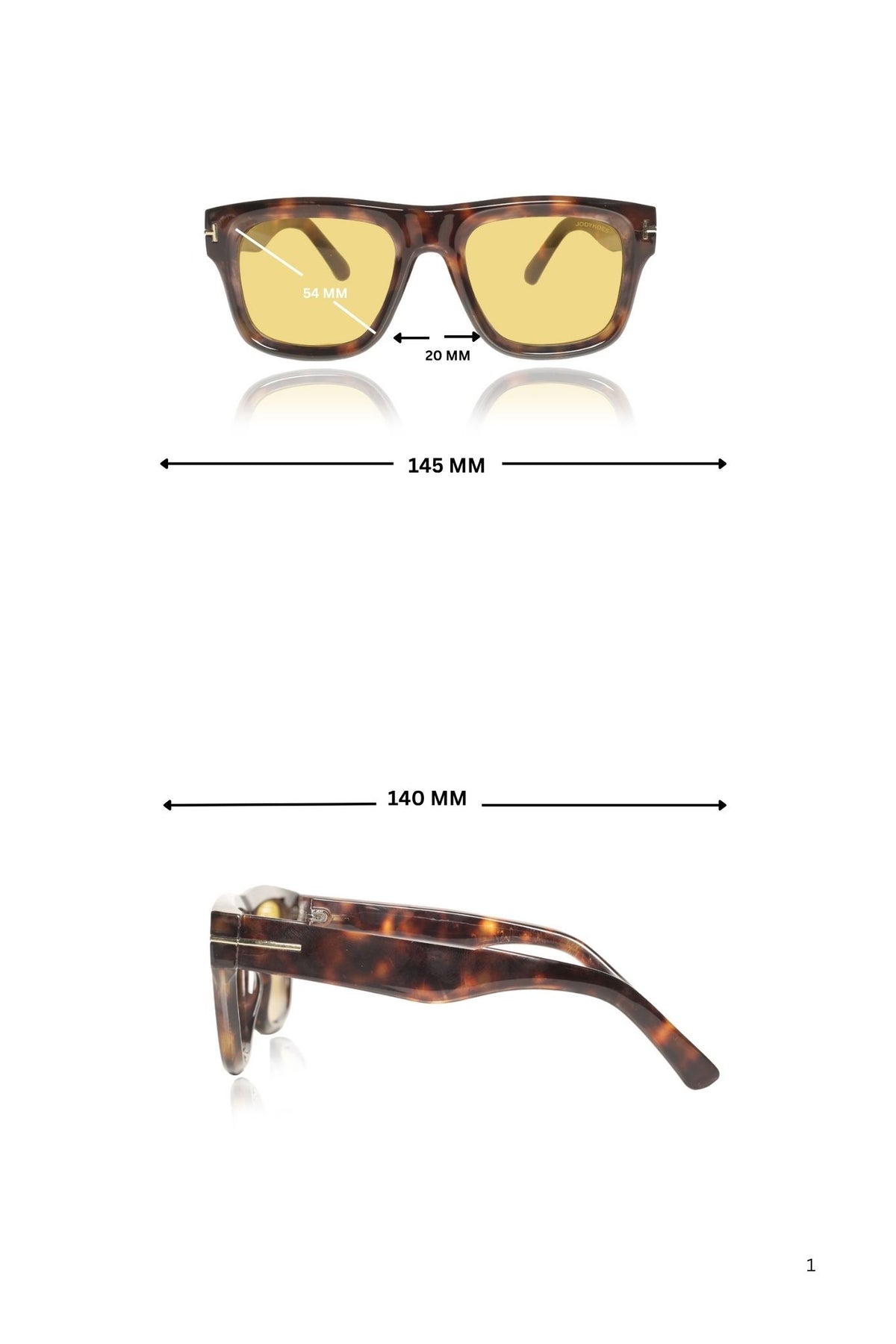 Jodykoes Legacy Premium Square UV400 Protection Sunglasses