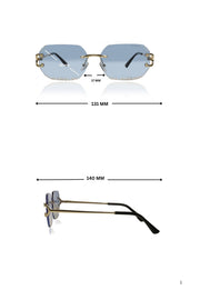 Jodykoes Legacy Rimless Sunglasses | UV400 Protection | Lightweight Stylish Eyewear