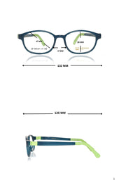 Jodykoes Kids TR90 Eyeglass Frames | Lightweight Flexible Kids Spectacle Frames (Green)