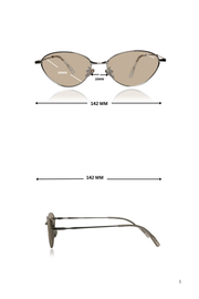 Jodykoes Legacy Metal Cat Eye Sunglasses – UV400 Protection (Brown)
