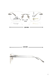Jodykoes Luxury Pure Titanium Geometric Rimless Frame | High Quality Lightweight Square Optical Frame