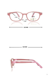 Jodykoes Kids TR90 Eyeglass Frames | Lightweight Flexible Kids Spectacle Frames (Pink)
