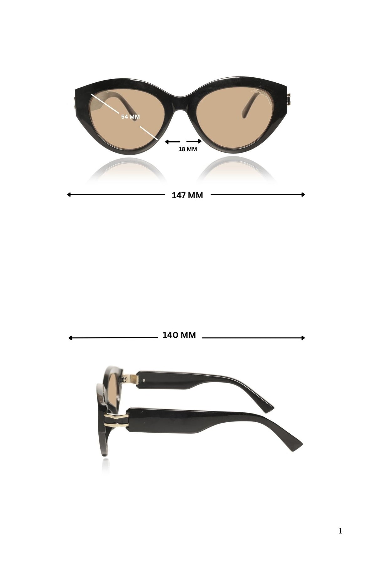 Jodykoes Legacy Premium Cat Eye UV400 Protection Sunglasses