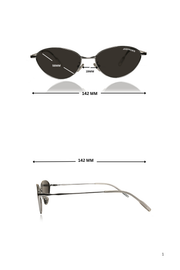 Jodykoes Legacy Metal Cat Eye Sunglasses – UV400 Protection (Black)