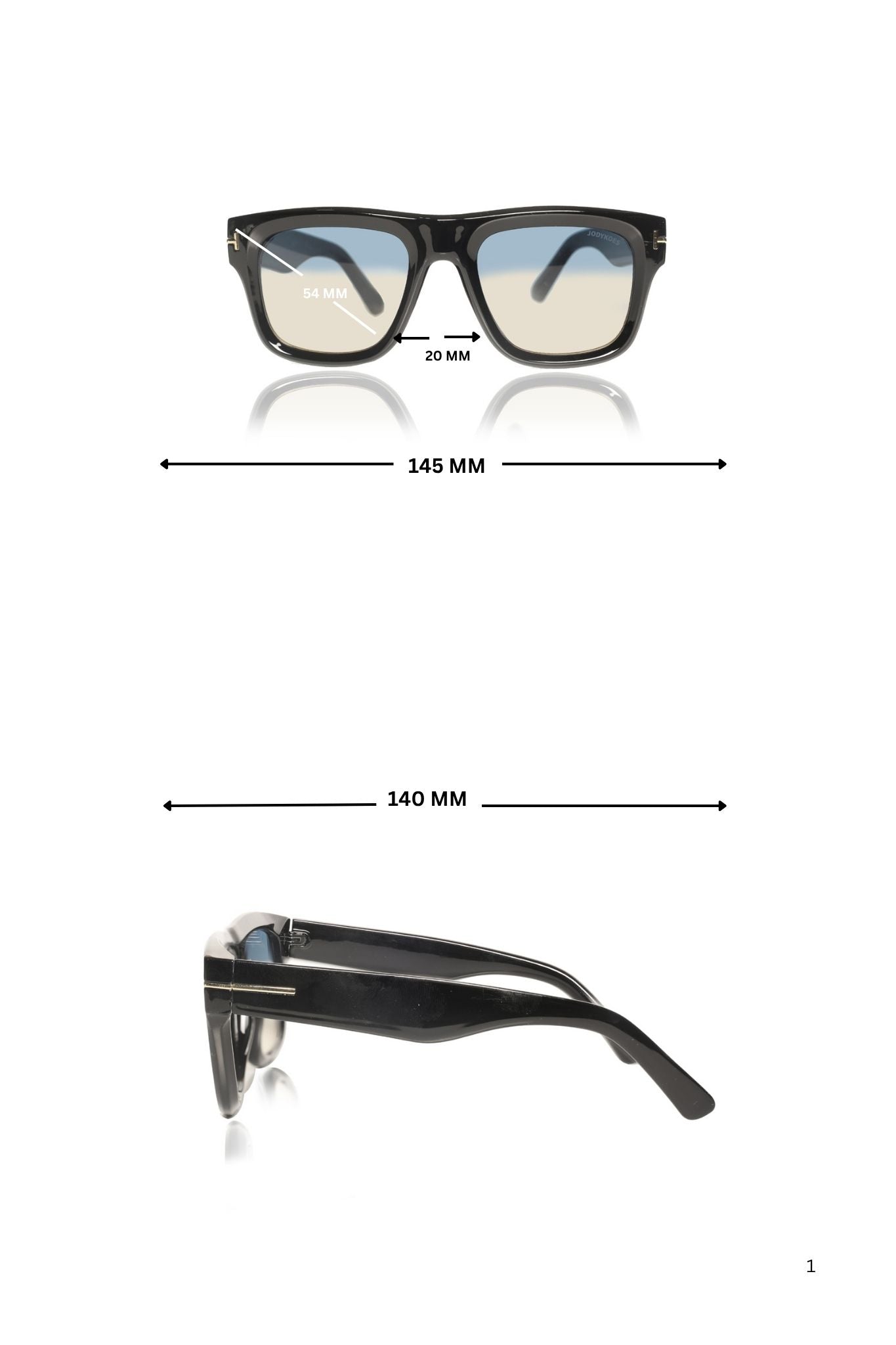 Jodykoes Legacy Premium Square UV400 Protection Sunglasses