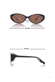 Jodykoes Legacy Cat Eye Sunglasses – UV400 Polarized (Brown)