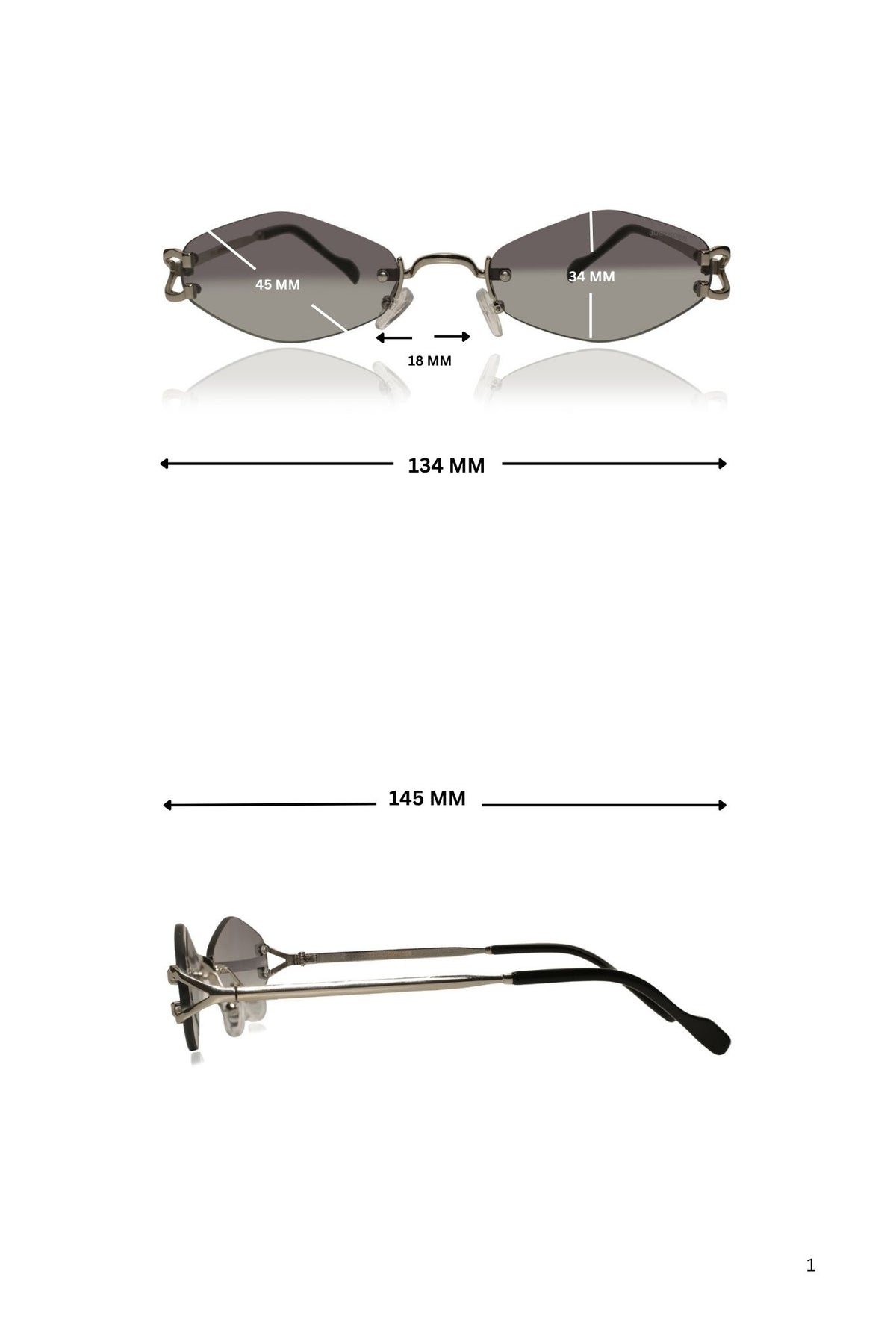 Jodykoes Legacy Rimless Sunglasses | UV400 Protection | Lightweight Stylish Eyewear