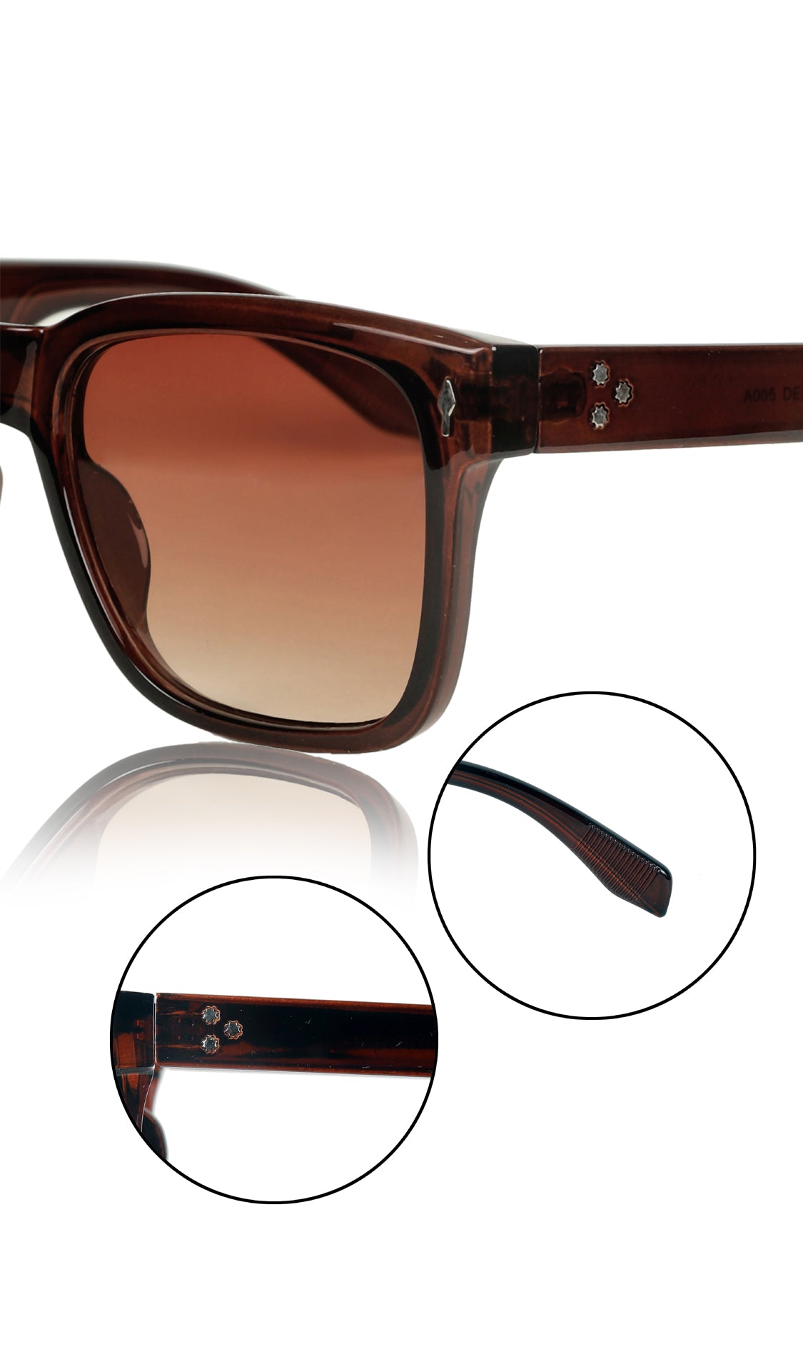 Jodykoes® Premium Series Square UV Protection Sunglasses | Fashionable Sun Shades Comfortable Eyewear Eyeglasses for Men and Women (Brown)