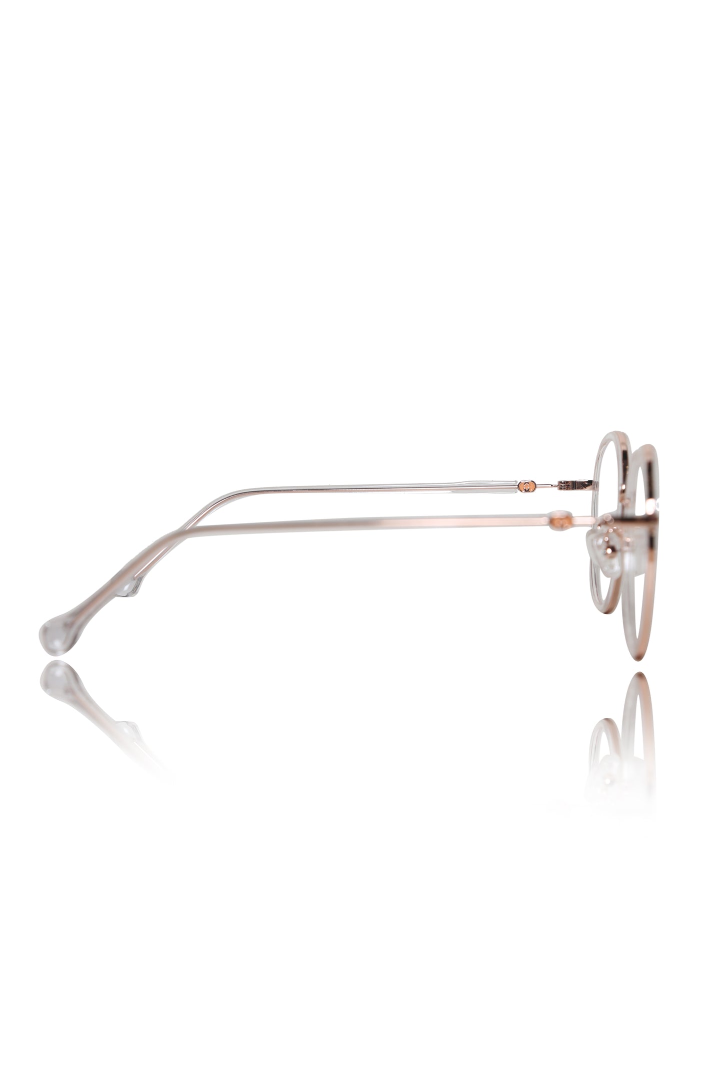 Jodykoes® Premium Series Round Eyewear Eyeglasses Spectacles Frame for Men and Women (Transparent)
