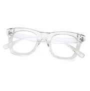 Jodykoes® Nerdy Vintage Design Bold Thick Zero Power Computer Glasses With Anti Glare For Men and Women Frames Spectacles Eyeglasses (Transparent)
