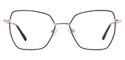 Jodykoes Premium Cat-Eye Metal Frame For Women (Black and Gold)