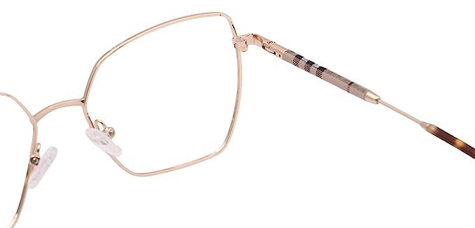Jodykoes Premium Cat-Eye Metal Frame For Women (Brown and Gold)