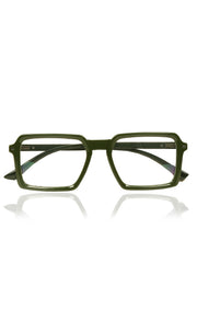 Jodykoes® Colour Frame Series Eyewears | Blue Rays Protection Square Stylish Spectacles With Anti Glare Eyeglasses For Men and Women Eyewears (Leaf green)