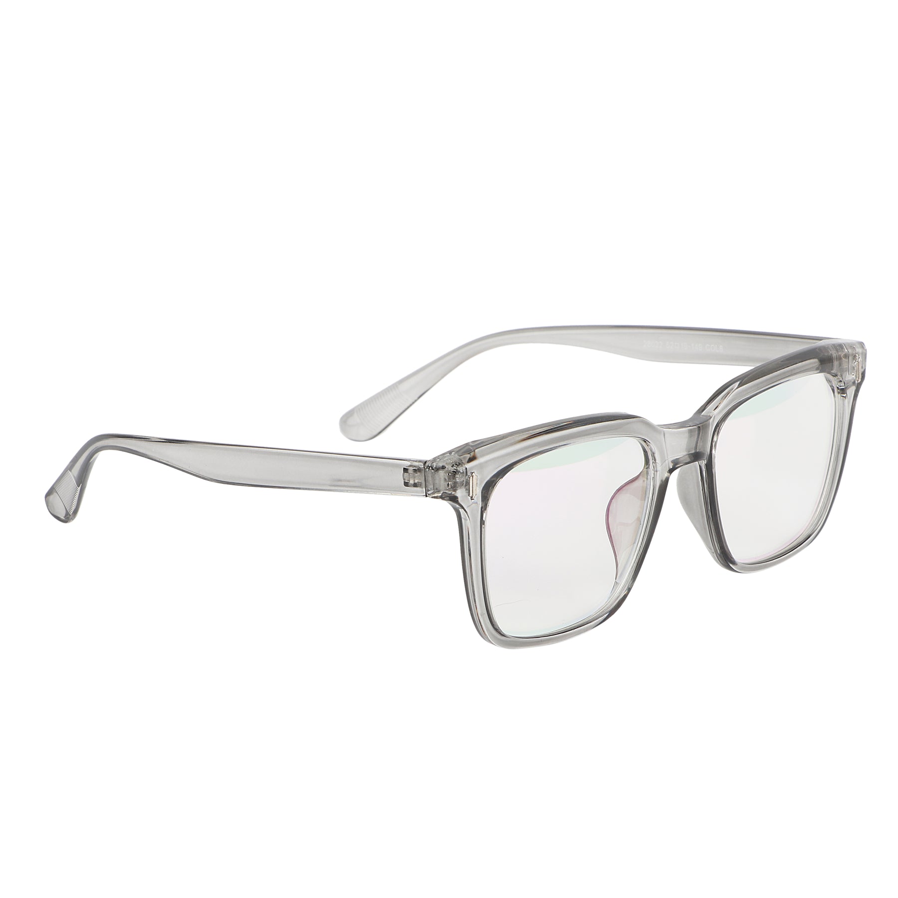 Jodykoes Square Transparent Type Look Stylish Frame (Grey Transparent)