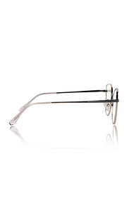Jodykoes® Premium Series Cat Eye Metal Designer Frame Women Spectacle | Fashionable Blu Cut Anti Glare Eyeglasses For Computer, Mobile Phone and Blue Rays Protection Eyewear (Silver)