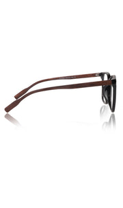 Jodykoes® Premium Series Woodern Finish collection Square Spectacle Frame | Fashionable Eyeglasses Eyewear for Men and Women (Black Wood)