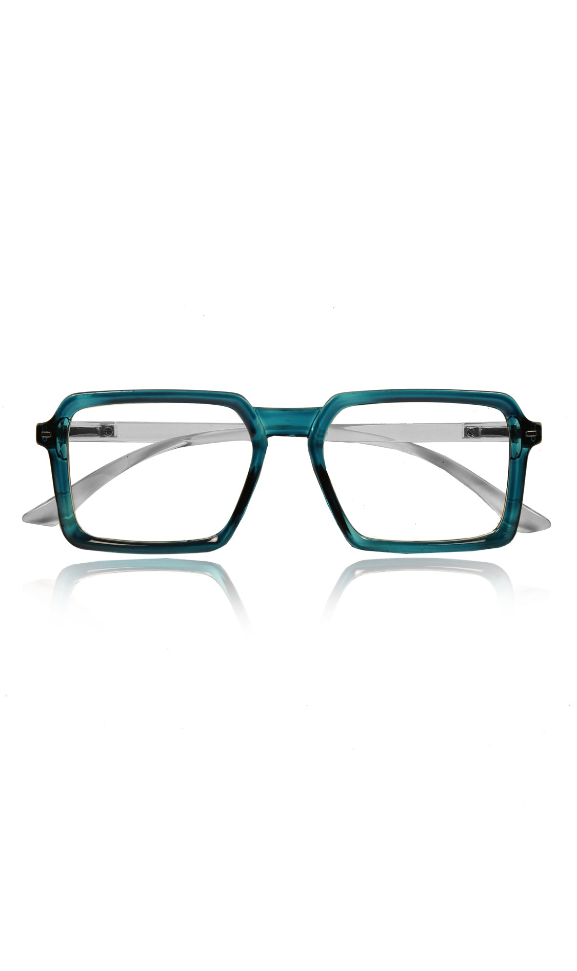 Jodykoes® Colour Frame Series Eyewears | Blue Rays Protection Square Stylish Spectacles With Anti Glare Eyeglasses For Men and Women Eyewears (Turquoise Blue)