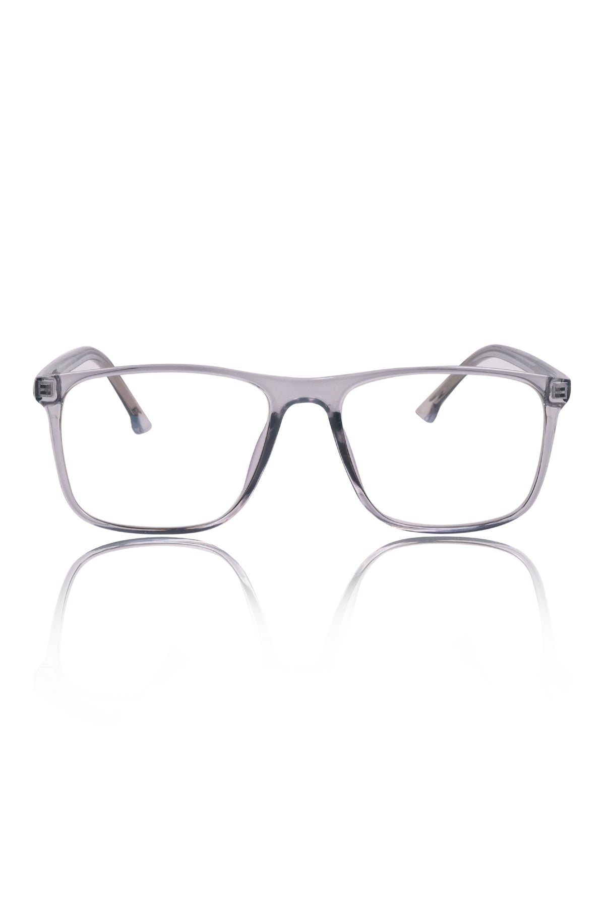 Jodykoes® Premium Series Pure Acetate Sheet Rectangle Eyewear Frame | Modern Fashionable Trending Spectacle Eyeglasses For Men and Women (Ash Grey) - Jodykoes ®