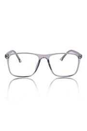Jodykoes® Premium Series Pure Acetate Sheet Rectangle Eyewear Frame | Modern Fashionable Trending Spectacle Eyeglasses For Men and Women (Ash Grey)