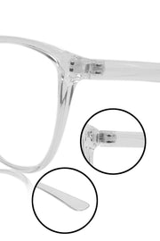 Jodykoes® Stylish Looking Over size Cat Eye Spectcale Frame | Anti Glare Computer Protection Eyewear Eyeglasses For Women (Transparent)