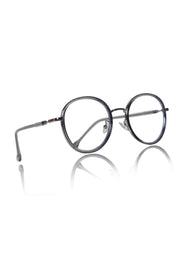 Jodykoes® Premium Series Round Eyewear Eyeglasses Spectacles Frame for Men and Women (Grey)