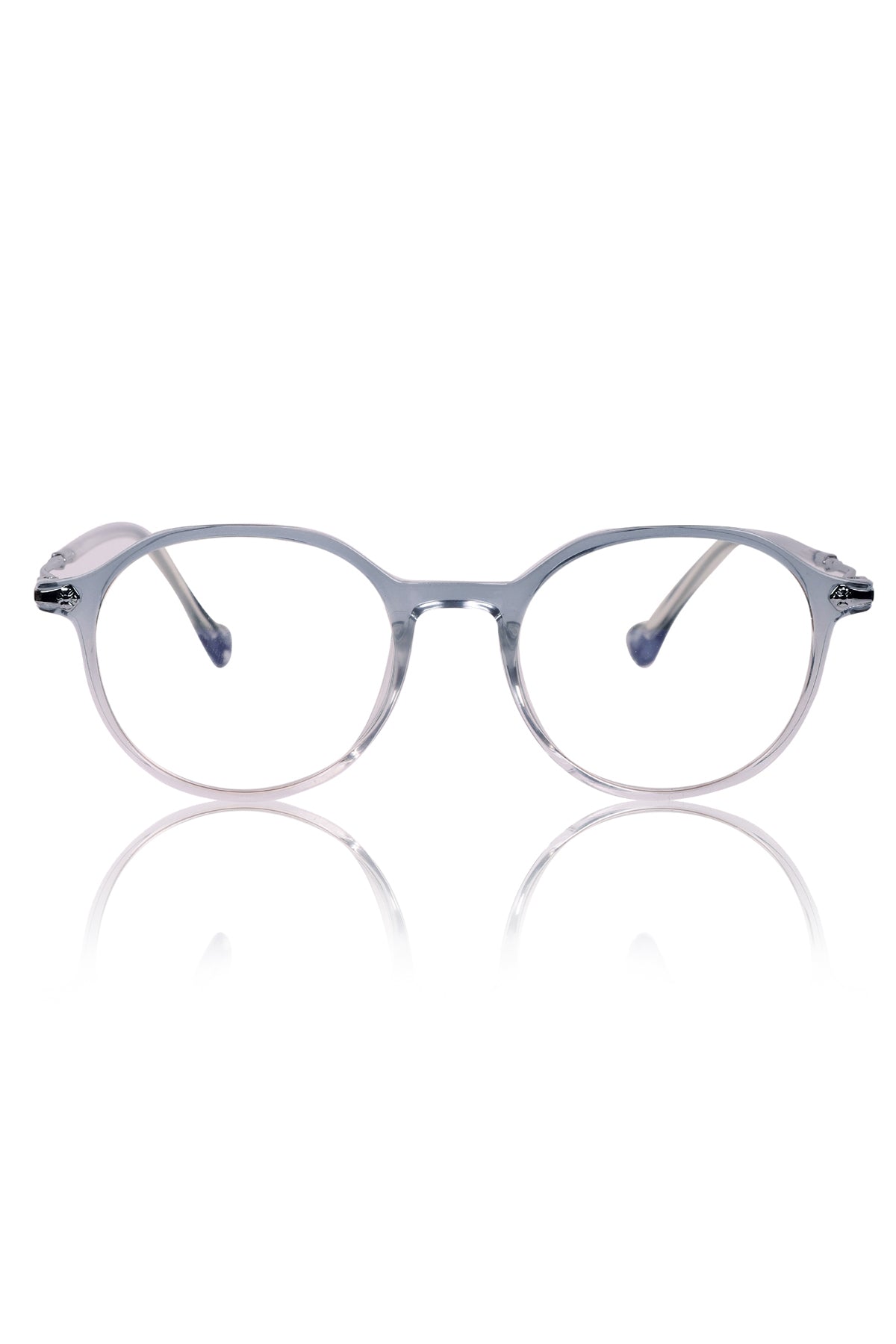 Jodykoes® Pure TR Round Plastic Frame With Metal Arms Fashionable Eyewear Spectacles | Blu cut and Anti Glare Computer Protection Eyeglasses Frame for Women (Aqua)